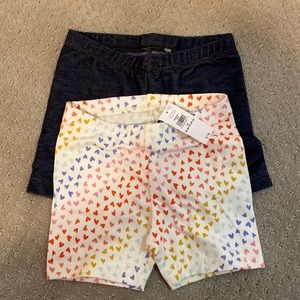 Set of 2 Jersey Biker Shorts for Toddler Girls BNWT